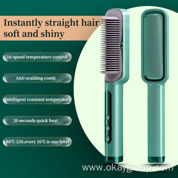 negative ions hair comb portable hair straightener